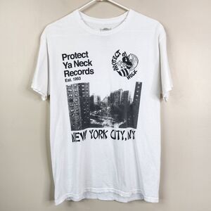 Protect Ya Neck Records Short Sleeve Distressed Hem Frontside Graphic Tee S/M